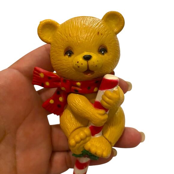 Set of TWO 4" Tall Adorable Vintage Hard Plastic Christmas Stocking Hangers - Picture 11 of 13